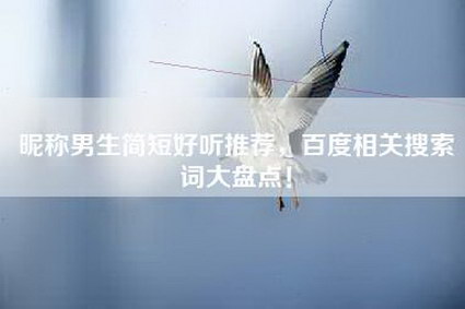 昵称男生简短好听推荐，百度相关搜索词大盘点！