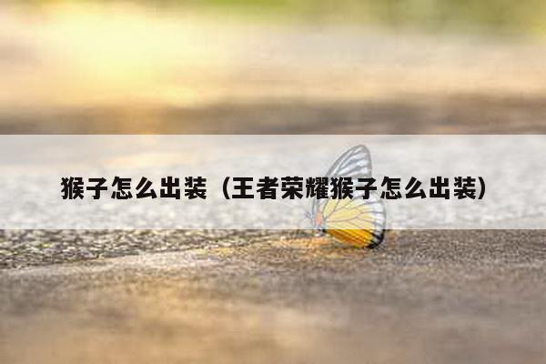 猴子怎么出装（王者荣耀猴子怎么出装）