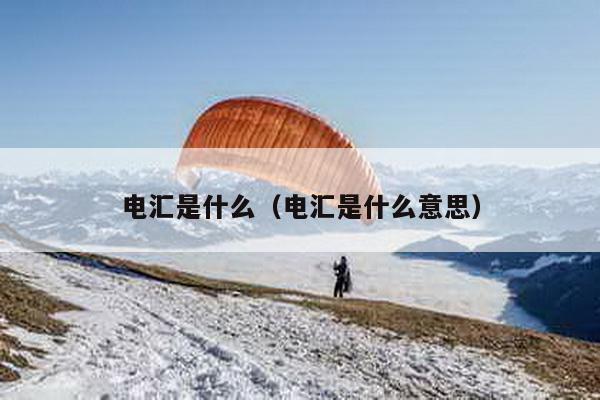 电汇是什么（电汇是什么意思）