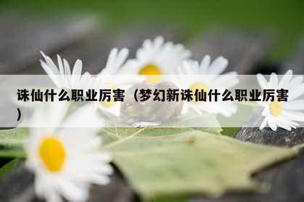 诛仙什么职业厉害（梦幻新诛仙什么职业厉害）