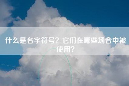 什么是名字符号？它们在哪些场合中被使用？