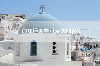 你知道哪些可爱的网名？