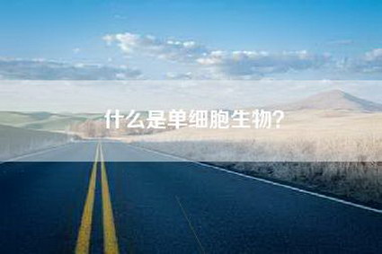 什么是单细胞生物？