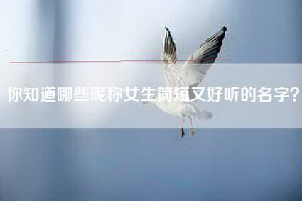 你知道哪些昵称女生简短又好听的名字？