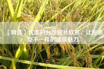 【精选】优美的台阶图片欣赏，让你感受不一样的建筑魅力