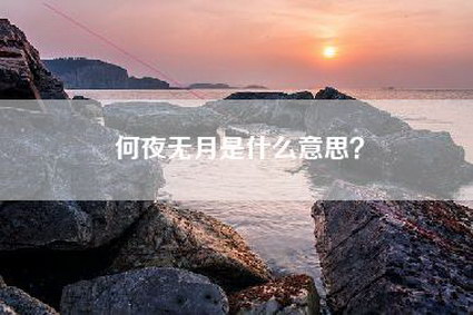 何夜无月是什么意思?